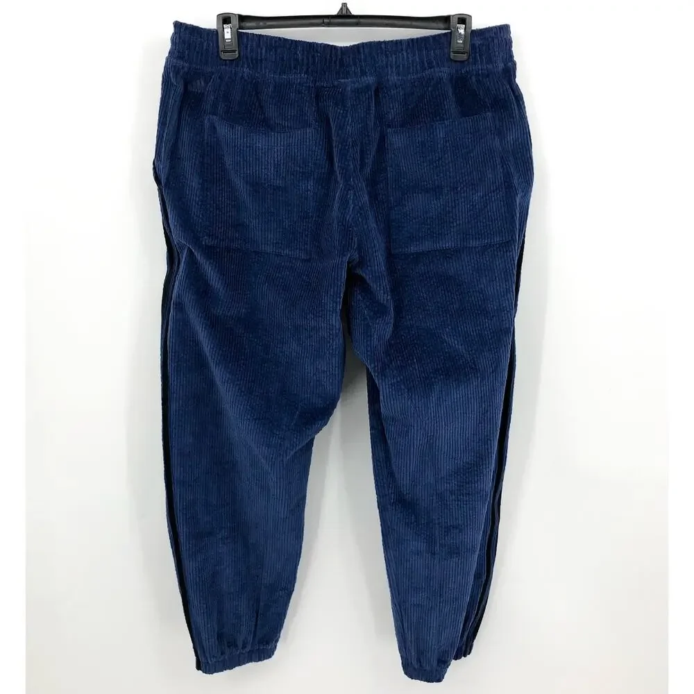 ADIDAS X Ivy Park Unisex Corduroy Sweat Pants XL Dark Blue Heavyweight NWT